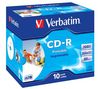 VERBATIM 10 CD-R Printable 700 MB + Tasche für CDs RBNW-224