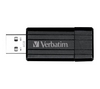 VERBATIM USB-Stick Store'n' Go PinStripe 4 GB - schwarz + Spender EKNLINMULT mit 100 Feuchttüchern + Gas zum Entstauben aus allen Positionen 250 ml